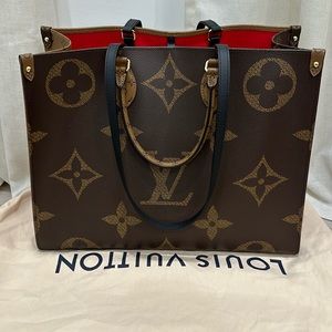 Louis Vuitton Onthego Monogram Giant Reverse GM Brown